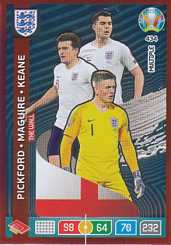 Pickford Maguire Keane England Panini UEFA EURO 2020 MULTIPLE - The Wall #434